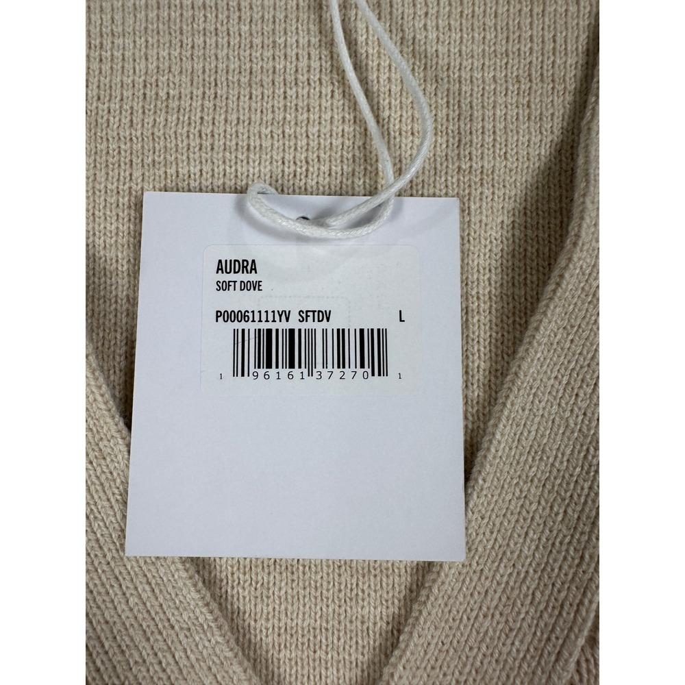 Pistola Audra Sweater Vest Soft Dove Beige Wool Cashmere Blend‎ P00061111YV L - Picture 6 of 8